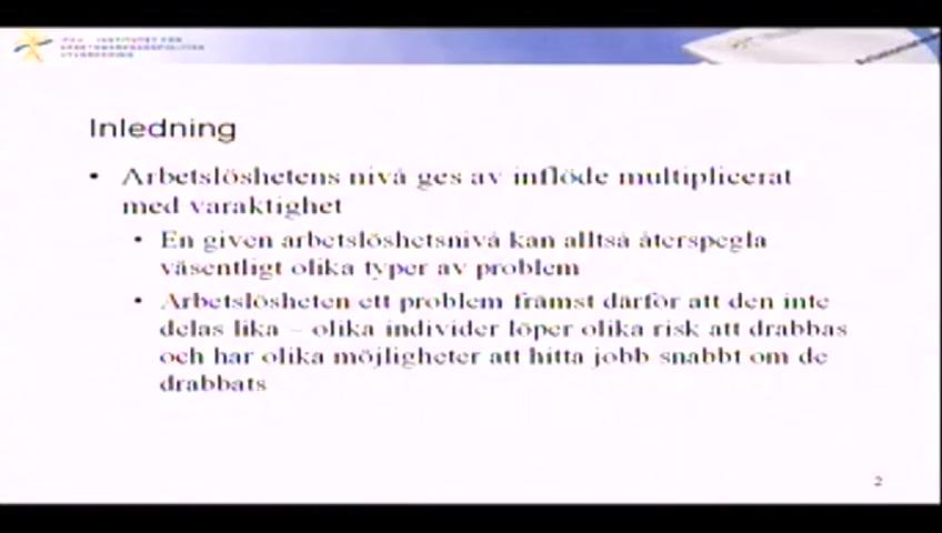 Stillbild från Öppen utfrågning, Öppen utfrågning om långtidsarbetslösheten