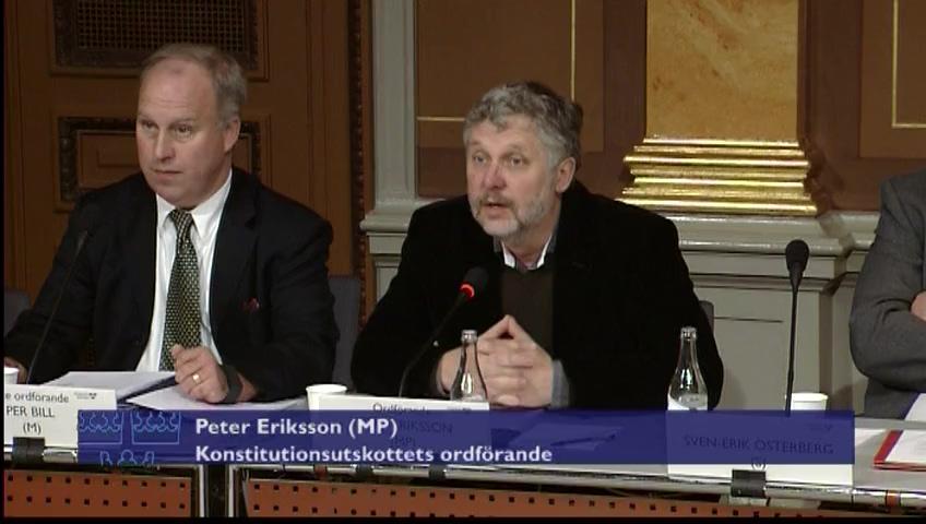 Stillbild från Öppen utfrågning, KU-utfrågningar om granskningsärenden