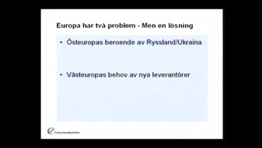 Stillbild från Öppen utfrågning, Gasfrågan och energisäkerhet i EU:s yttre förbindelser