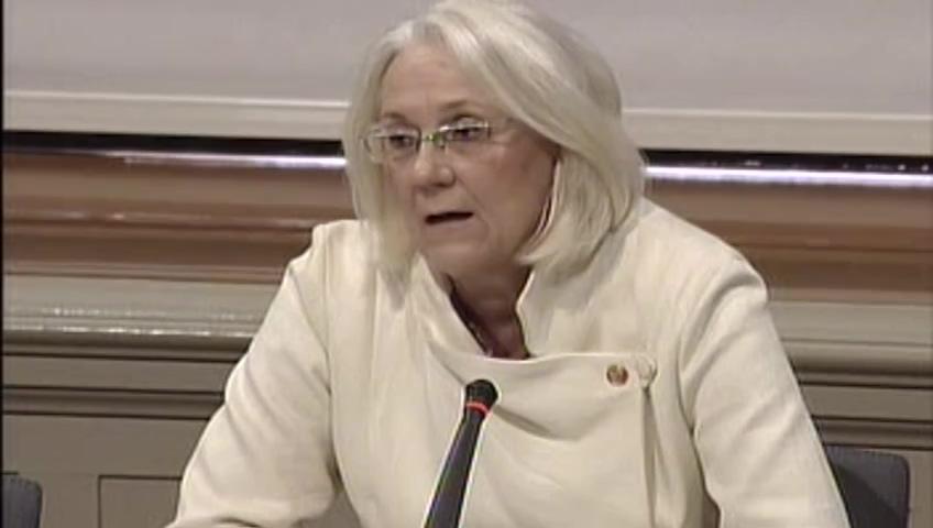 Stillbild från Öppen utfrågning, Utrikesminister Laila Freivalds och regeringens roll vid stängning av en hemsida, m.m.