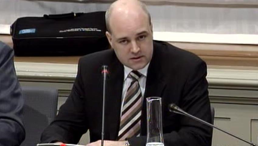 Stillbild från Öppen utfrågning, Öppet samråd i EU-nämnden med statsministern