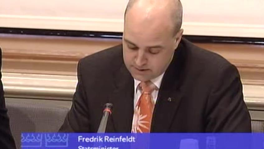 Stillbild från Öppen utfrågning, Öppet samråd i EU-nämnden med statsministern