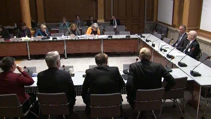 Stillbild från Öppen utfrågning, KU-utfrågning med anledning av Transportstyrelsens it-upphandling