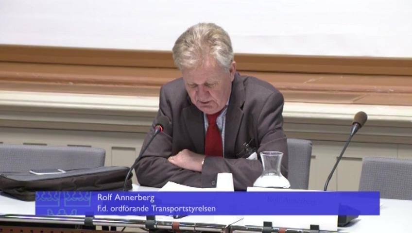 Stillbild från Öppen utfrågning, KU-utfrågning med anledning av Transportstyrelsens it-upphandling