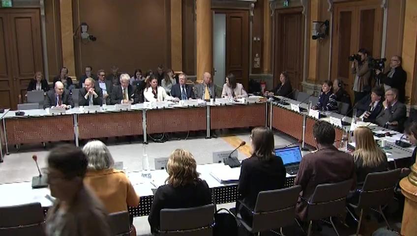 Stillbild från Öppen utfrågning, KU-utfrågning med anledning av Transportstyrelsens it-upphandling