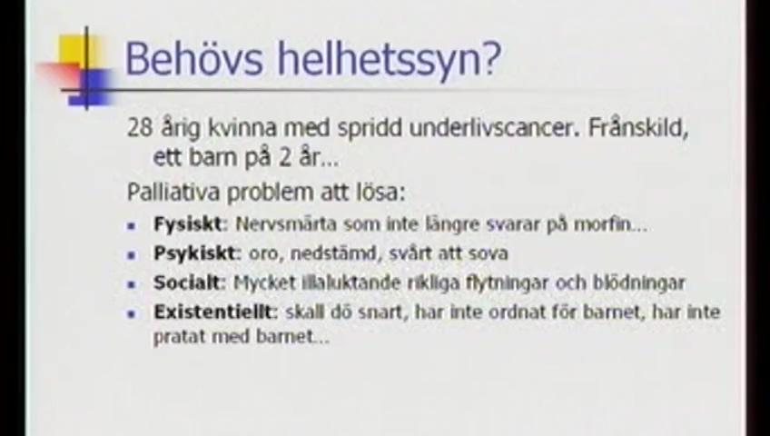 Stillbild från Öppen utfrågning, Vård i livets slutskede