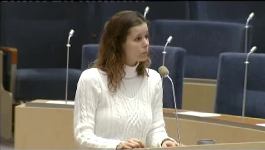 Stillbild från Interpellationsdebatt, Kultur i arbetslivet