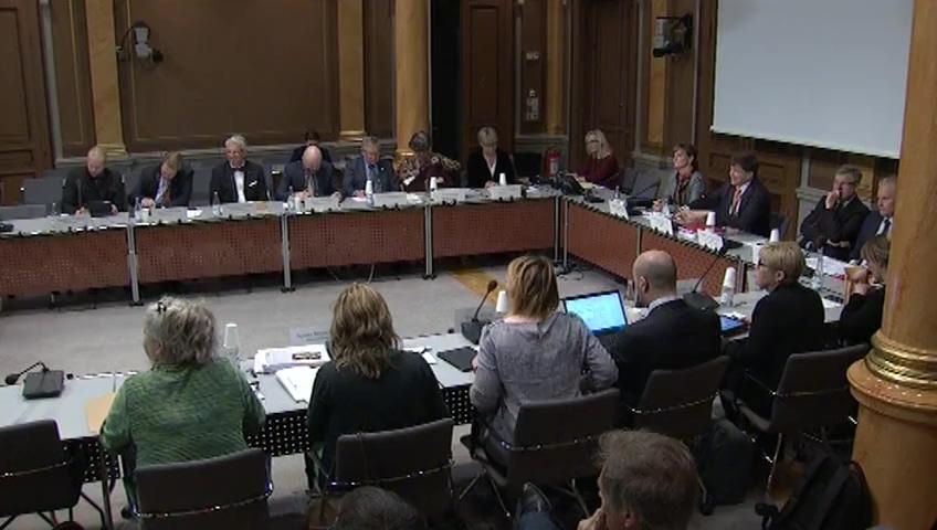 Stillbild från Öppen utfrågning, KU–utfrågningar om granskningsärenden