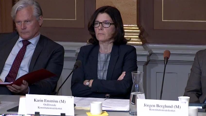 Stillbild från Öppen utfrågning, KU-utfrågning om granskningsärende