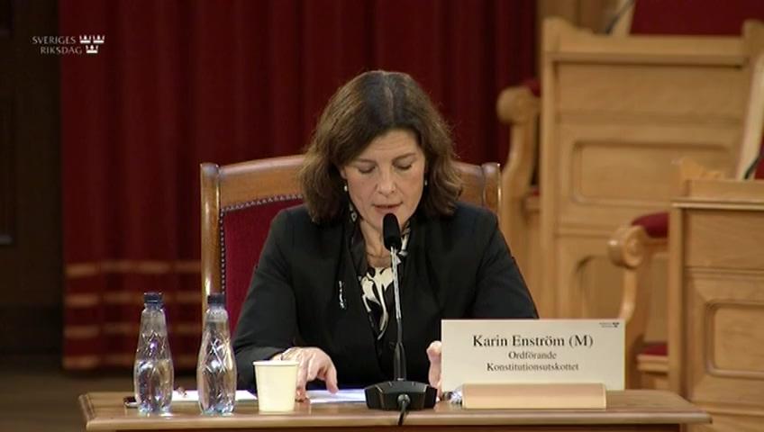 Stillbild från Öppen utfrågning, KU-utfrågning med statsminister Stefan Löfven (S)