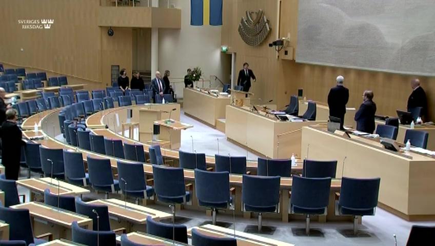 Stillbild från EU-debatt, Debate on EU policy