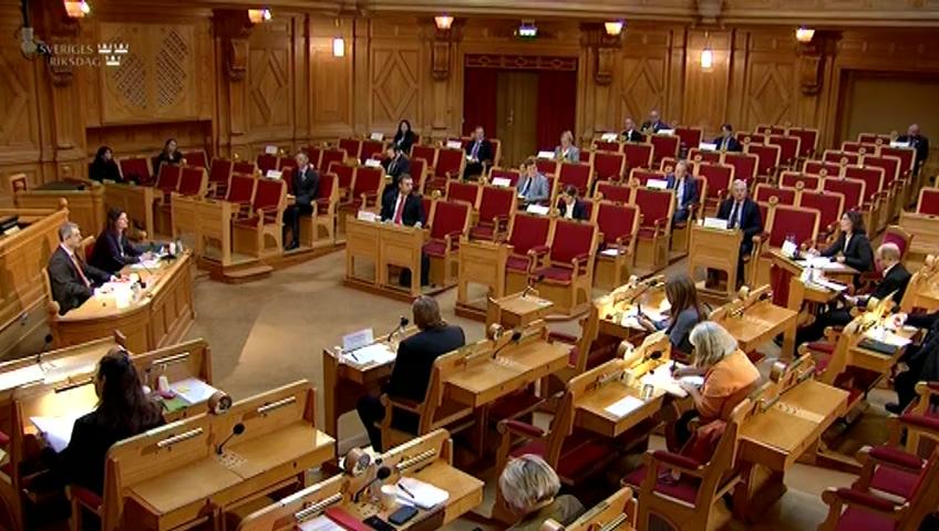 Stillbild från Öppen utfrågning, KU-utfrågning med näringsminister Ibrahim Baylan (S)