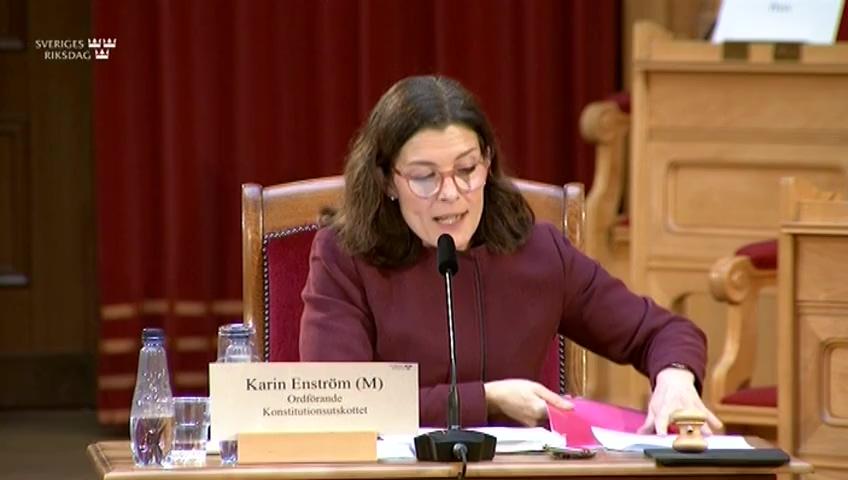 Stillbild från Öppen utfrågning, KU-utfrågning med Harriet Wallberg, tidigare nationell testkoordinator