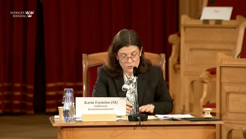 Stillbild från Öppen utfrågning, KU-utfrågning med Dan Eliasson, tidigare generaldirektör för Myndigheten för samhällsskydd och beredskap