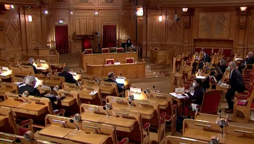 Stillbild från Öppen utfrågning, KU-utfrågning med justitie- och migrationsminister Morgan Johansson (S)