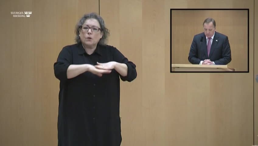 Stillbild från Partiledardebatt, Partiledardebatt – teckenspråkstolkad