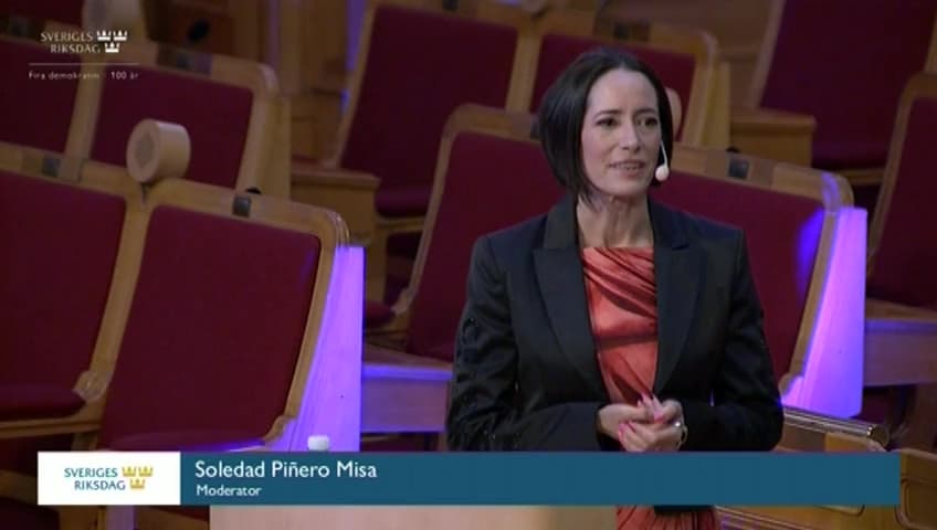 Stillbild från Öppet seminarium, Demokratiseminarium: 100 år av demokrati