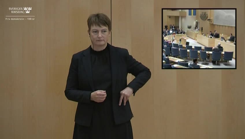 Stillbild från Partiledardebatt, Partiledardebatt - teckenspråkstolkad