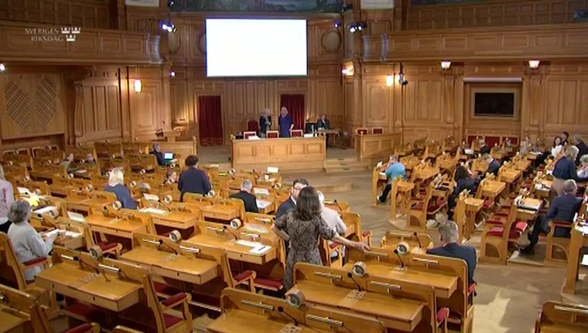 Stillbild från Öppen utfrågning, Öppen utfrågning om riksrevisorns årliga rapport 2021