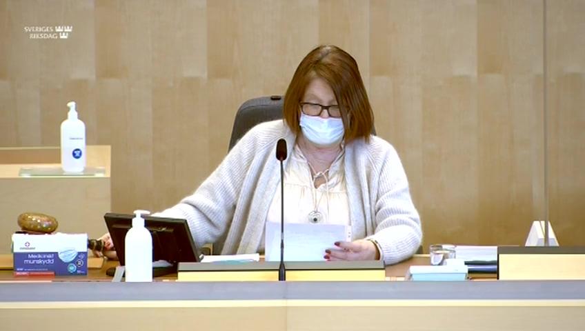 Stillbild från Interpellationsdebatt, Försvarsmaktens ansvar för sina miljöskulder