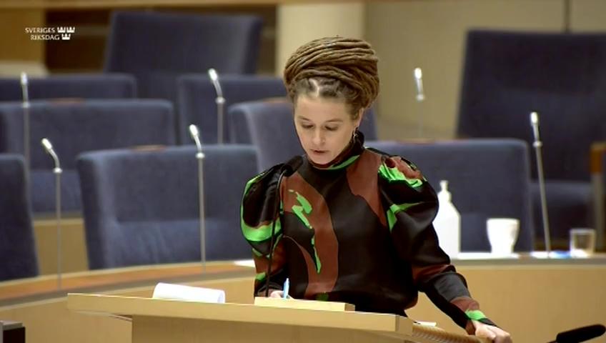 Stillbild från Interpellationsdebatt, En ny mediestödsförordning