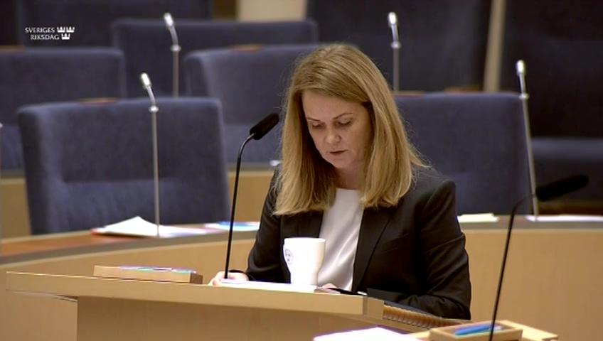 Stillbild från Interpellationsdebatt, Yrkesfisket och dess beredningsindustri