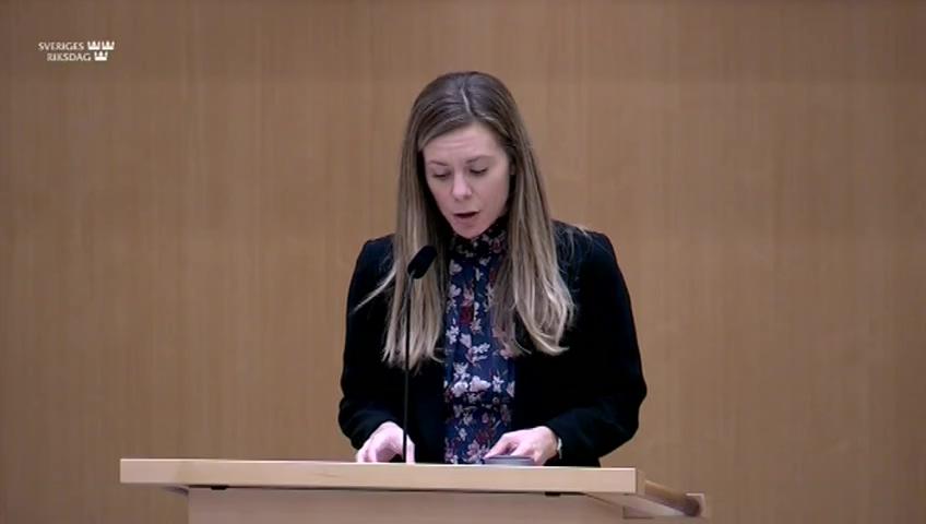 Stillbild från Debatt om förslag, Riksrevisionens rapport om statliga åtgärder för fler miljöbilar