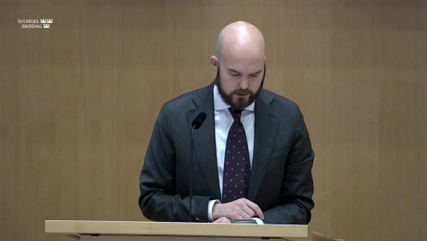 Stillbild från Debatt om förslag, Förlängning av de tillfälliga åtgärderna för att underlätta genomförandet av bolags- och föreningsstämmor