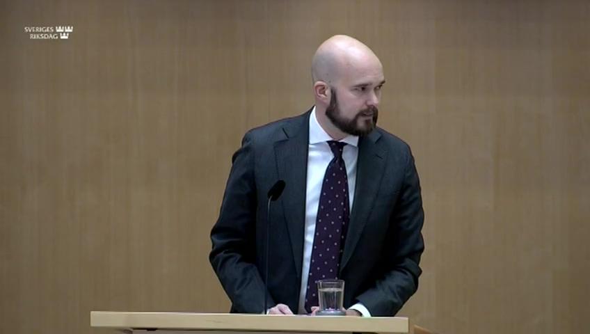 Stillbild från Debatt om förslag, Revision av det enhetliga elektroniska rapporteringsformatet