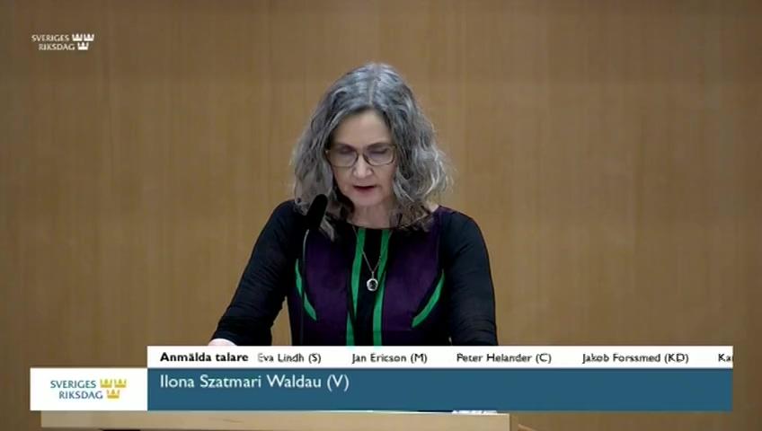 Stillbild från Debatt om förslag, Riksrevisionens rapport om tillväxthämmande incitament i den kommunala inkomstutjämningen