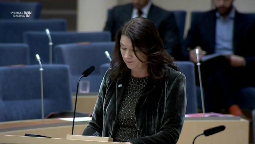 Stillbild från Interpellationsdebatt, Chiles politiska fångar