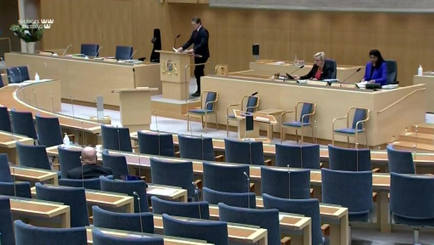 Stillbild från Debatt om förslag, Utgiftsområde 19 Regional utveckling