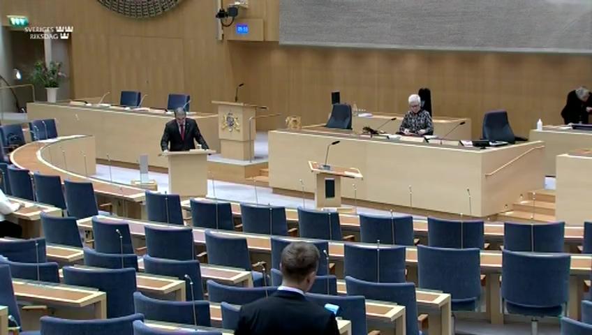Stillbild från Interpellationsdebatt, Bromma flygplats
