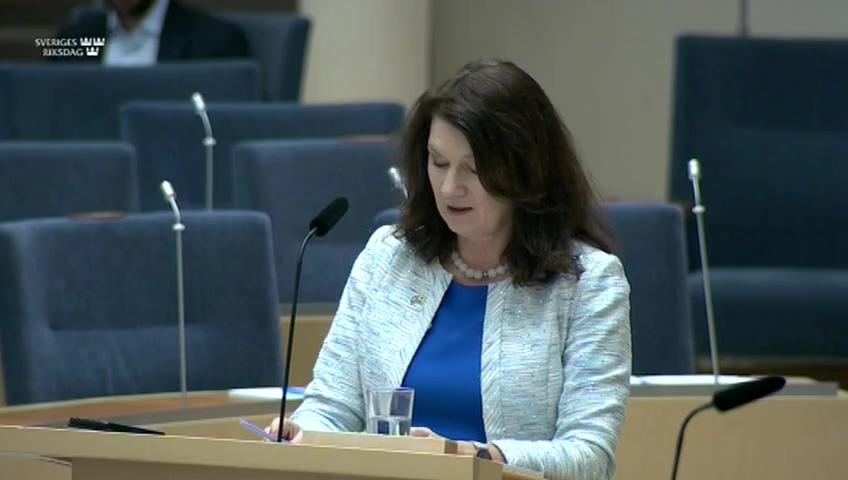 Stillbild från Interpellationsdebatt, Sveriges säkerhetspolitiska linje