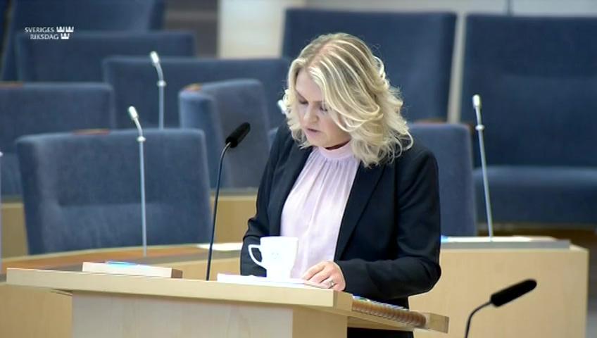 Stillbild från Interpellationsdebatt, Säkerhetsbrister vid ungdomshem