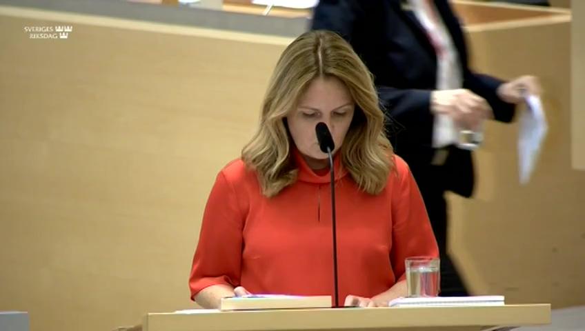 Stillbild från Interpellationsdebatt, Regeringens beslut ur ett regionalt rättviseperspektiv 