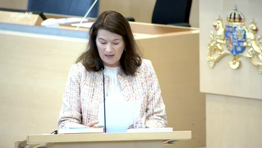 Stillbild från Interpellationsdebatt, Utlämningsavtalet med Hongkong