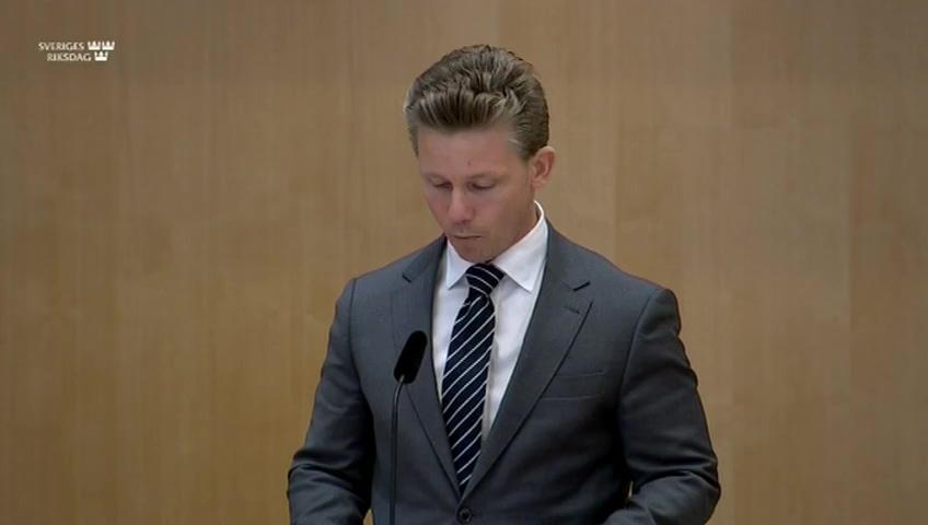 Stillbild från Debatt om förslag, Operativt militärt stöd mellan Sverige och Finland