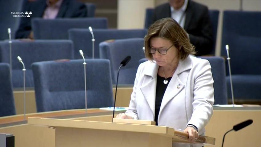 Stillbild från Interpellationsdebatt, Artskyddsförordningen och klimatomställningen