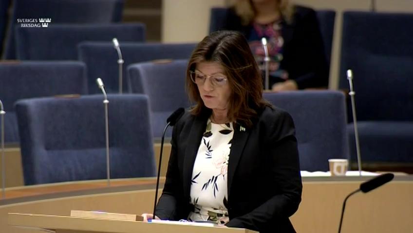 Stillbild från Interpellationsdebatt, Januariöverenskommelsens del om a-kassan