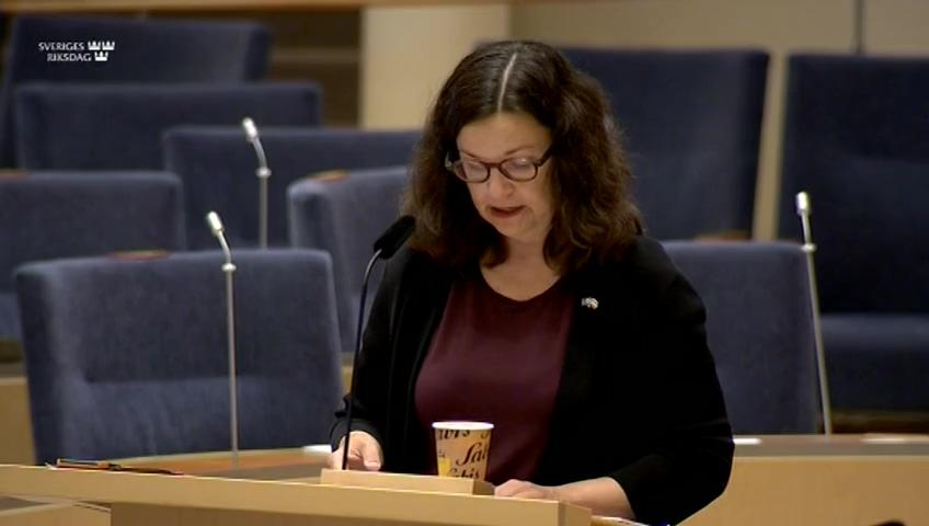 Stillbild från Interpellationsdebatt, Offentliga bidrag till Ibn Rushd