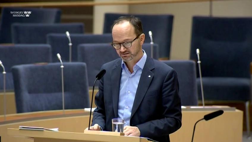 Stillbild från Interpellationsdebatt, Underhållet av Stångådalsbanan, Tjustbanan och övriga regionala järnvägar