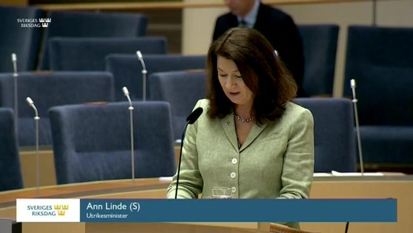 Stillbild från Interpellationsdebatt, Skyddet av doktor Mukwege