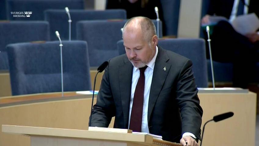 Stillbild från Interpellationsdebatt, Gängkriminaliteten