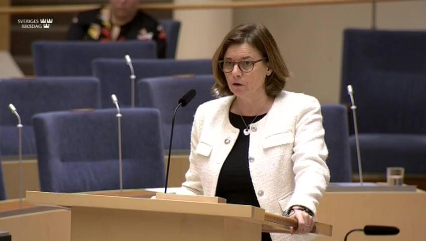 Stillbild från Interpellationsdebatt, Ett svenskt klimatåtagande till UNFCCC