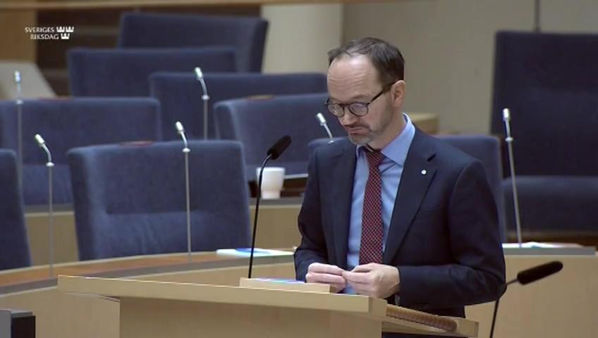 Stillbild från Interpellationsdebatt, Kostnader för fjärrstyrd flygtrafikledning