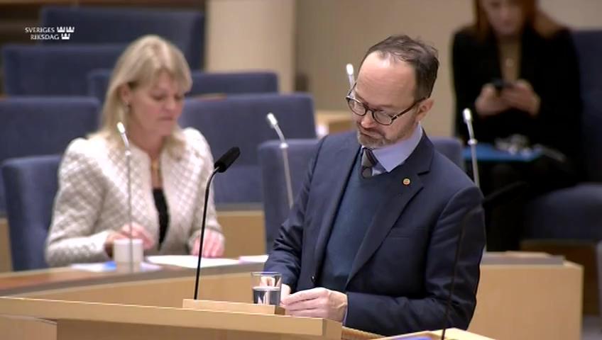 Stillbild från Interpellationsdebatt, Transporteffektivitet och klimatmålet 2030