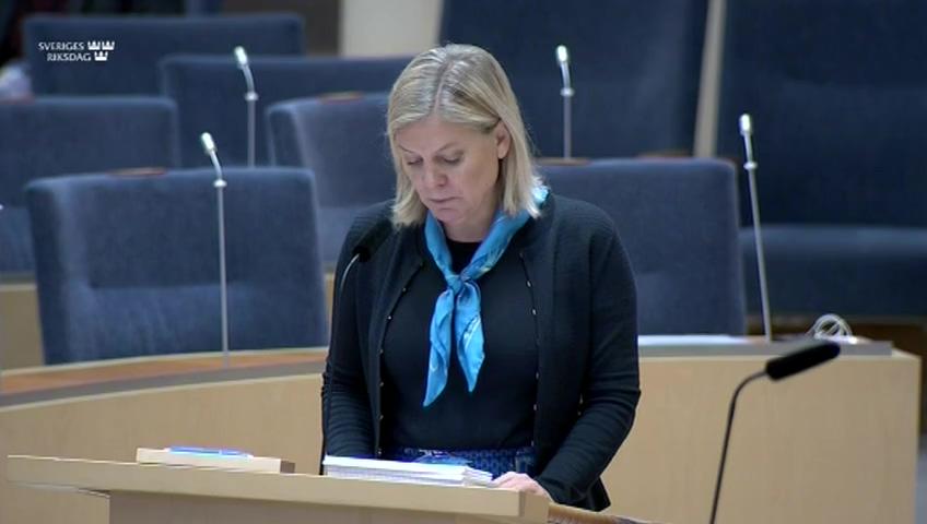 Stillbild från Interpellationsdebatt, Undantag för förmånsbeskattning av transport till och från arbetet