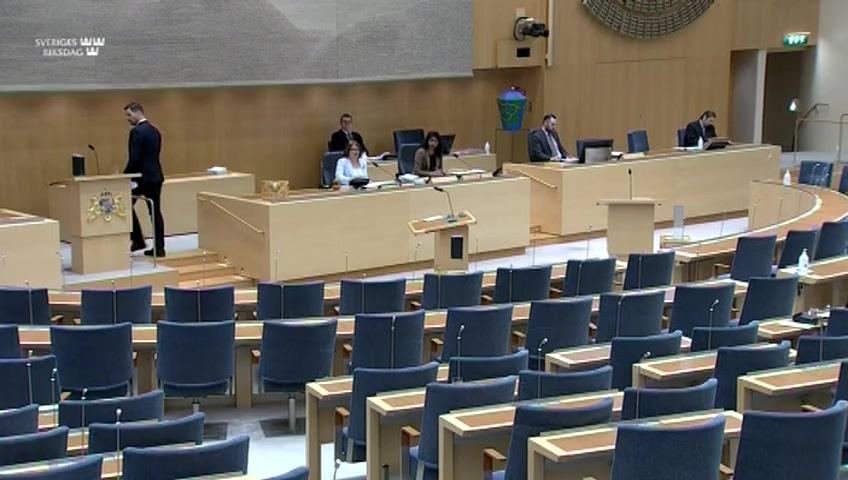 Stillbild från Debatt om förslag, Utgiftsområde 4 Rättsväsendet