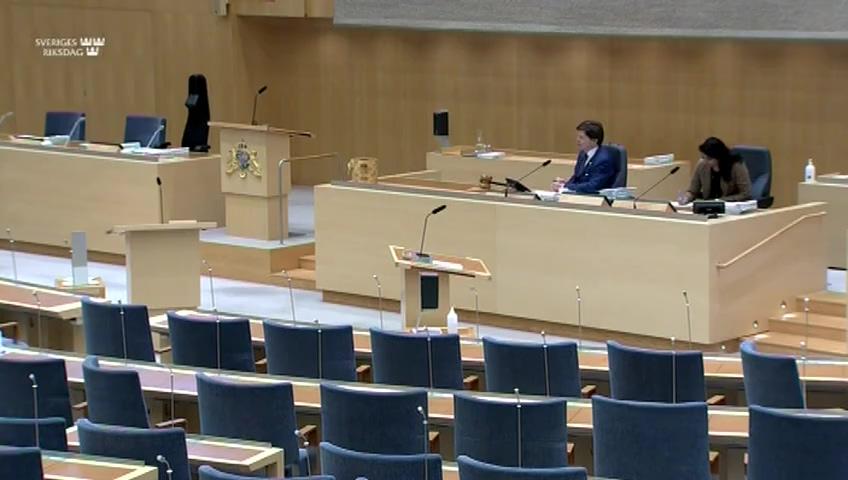 Stillbild från Debatt om förslag, Utgiftsområde 21 Energi